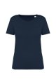 Dames T-shirt Ecologisch verwassen Native Spirit NS316 WASHED NAVY BLUE